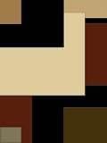 United Weavers China Garden Spectrum Linen Brown Geometric Contemporary Rug 111" x 72" Runner (050