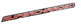 Red Supercharge Supercharged Aluminum Emblems for Chevy Corvette Dodge Hot Rod Street Chevy Impala Ss Harley Davidson Camaro Range Rover Ford Mustang Gt
