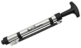 Deluxe Aluminium Ballpumpe mit Luftschlauch - Zwei-Wege Pumpe 26cm lang schwarz inkl. Ventil