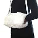 Apparel : PURE WHITE CLOCHE FUR VINTAGE STYLE HAND WARMER MUFF