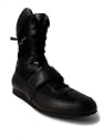 Dolce & Gabbana Black Leather and Fabric Men's Boots