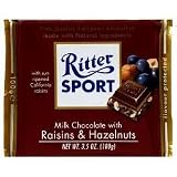 Ritter Milk Choc W/Raisins Hazelnuts (Economy Case Pack) 3.5 Oz Bar (Pack of 12)