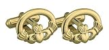 18k Gold Plated Oval Claddagh Cuff Links - Made in Ireland