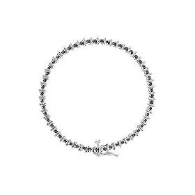 Black Diamond Bracelet : 14K White Gold - 2.00 CT Diamonds by FineJewelryVault