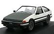 1/43 頭文字D ミニカーシリーズ ISDミニ4 トレノ AE86 カーボンボンネット 藤原拓海