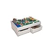 KidKraft Woodville Train Table Trundles and 100-Piece Set