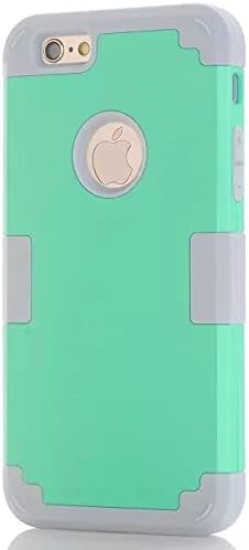 iPhone 6 Plus case, iPhone 6s Plus case, Acheers Hard PC + Silicone Dual-Layered Hybrid Heavy Duty Case Cover For Apple iphone 6 Plus, iPhone 6s Plus (sky blue+gray)