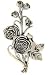 Sterling Silver Rose-Flowers Brooch
