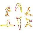 Bama Bandz Tye-dye Gymnastics Glow in Th Dark Rubber Band (24 Ct) Free Carabina