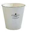 America Retold Apothecary White Enamel Bathroom Waste Basket