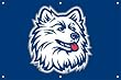 Connecticut Huskies - UConn Indoor/Outdoor Fan Banner 3 ft x 2 ft NCAA College Athletics Fan Shop Sports Team Merchandise