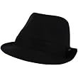 Men's 100% Cotton Summer Cool Solid Blank Fedora Derby Trilby Hat Navy 56cm S/M