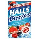 Halls Fruit Breezers Sugar Free With Cool Berry - 20 Drops/Pack, 12 Packs