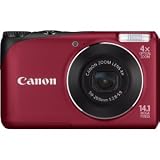 Canon PowerShot A2200 14.1 Megapixel Compact Camera - Red. POWERSHOT A2200 RED 14.1MP 4X OPT ZOOM 2.7IN LCD 720P HD VIDEO CAMERA. 2.7' LCD - 4x Optical Zoom - 4320 x 3240 Image - 1280 x 720 Video - QuickTime MOV - PictBridge
