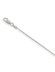 .925 Sterling Silver 025 Rhodium Plated Snake Chain Necklace (1mm)