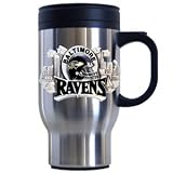 Baltimore Ravens Stainless Steel 18 oz Beverage Travel Mug - NFL Football Fan Shop Sports Team Merchandise