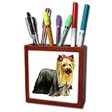 Dogs Yorkshire Terrier - Yorkshire Terrier - Tile Pen Holders-5 inch tile pen holder