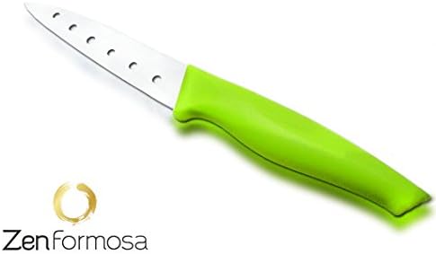 Zen Formosa Best quality Non-sticky Sushi Knife; A perfect Japan design air hollow blade sushi knife (9.0 inches, Green) (9.0 inches, Green)