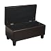 Avenue Six Detour Storage Bench.Simba/Espresso Bonded Leather