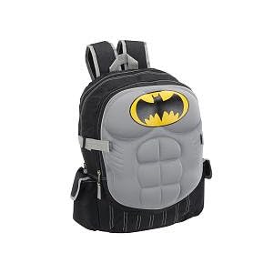 Batman 16 Inch Backpack with Padded Chest Plate - Black by