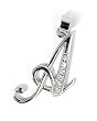 INITIAL PENDANT W/CZ STERLING SILVER .925 Letter A