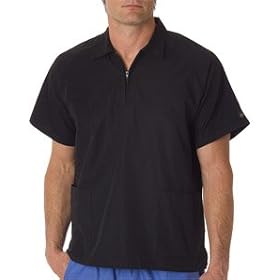Buy BB2004 Bill Blass Healthcare Unisex Half-Zip Top with Raglan Sleeves by Bill Blass