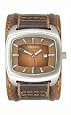Fossil Cuff Three Hand Brown Dial Watch