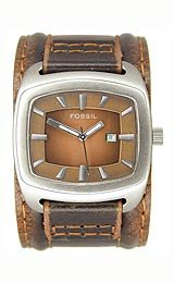 Fossil Cuff Three Hand Brown Dial Watch
