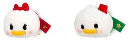 Disney Tsum Tsum Holiday Donald Duck and Daisy Duck mini plush set