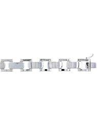 sterling Silver stampato Chain 7 in. Link Bracelet (Also Available in 8"), 9/16 in. (15mm) wide