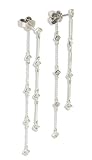 18k White Gold Dangle Drop Front to Back Diamond Earrings (G-H, SI, 0.65 carat)