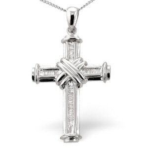 9ct Diamond Set Cross
