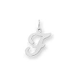 Sterling Silver Stamped Initial F with 20 inch Sterling Silver Chain