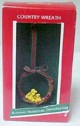 Vintage Hallmark Keepsake Miniature Christmas Ornament Country Wreath 1988