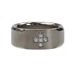 Titanium Rings with Cubic Zirconia Cross - Sizes: 05.5-13.5/Width: 10mm Titanium Rings with Cubic Zirconia Cross - Sizes: 05.5-13.5/Width: 10mm