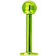 14 Gauge Light Green Electro Titanium Labret Monroe -3/8"