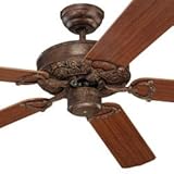 Monte Carlo 5OR52TB Ornate 52-Inch 5-Blade Ceiling Fan with Motor and Mahogany Blades, Tuscan Bronze