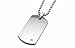 Tungsten Carbide Dog Tag with CZ 22" bead chain