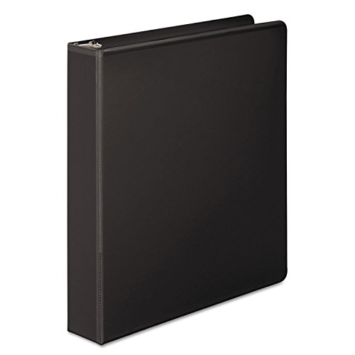 Wilson Jones Round Ring View Binder, 1 Inch, Basic, 362 Series, Customizable, Black (362-14B)