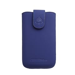 Handytasche Commander Elegance DeLuxe Leder blau f�r Galaxy S2 (i9100)