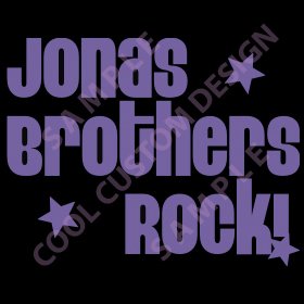 Jonas Brothers Rock! Window Decal - Lavender