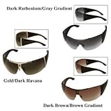 Yves Saint Laurent Oversized Sunglasses 6144/S: Dark Brown/Brown Gradient