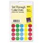 Avery See-Through Removable Color Dots, 0.75-Inch Diameter, Assorted Colors, 1015 per Pack (05473)