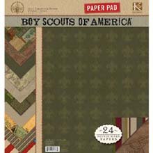 K&Company Boy Scouts of America Two-Sided Paper Pad, 12-Inch-by-12-Inch, Boy Scouts, 24-Sheets, 2 Each/12 Designs