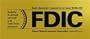 MMF Industries 2840106N00 Wall-Style FDIC Sign without Backplate, 7W x 3H Inch, Each depositor insured to at least $100,000, Gold Nameplate / Black Lettering, Laminate (Each)