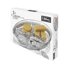 1 pc Clarion Oval, 4-Section Dish Set by Libbey