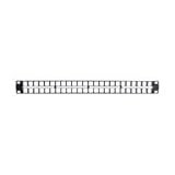 Leviton QuickPort High-Density - Patch panel with cable management - black powder coat - 1U - 48 ports