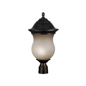 Kenroy Home 80543GBRZ Repartee One-Light Medium Post Lantern with 8-Inch French Scavo... by Lamp Shades