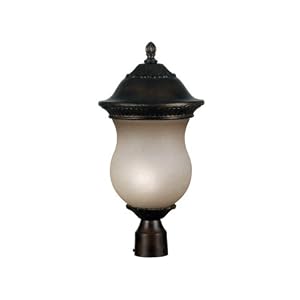 Kenroy Home 80543GBRZ Repartee One-Light Medium Post Lantern with 8-Inch French Scavo... by Kenroy Home