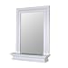 Elite Home Fashions Stratford Collection Framed Mirror with Shelf, White